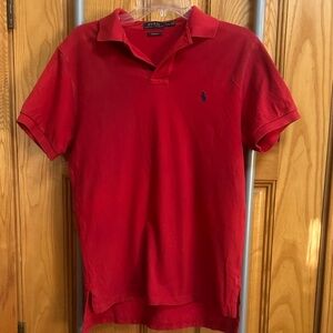 Polo by Ralph Lauren Men’s Red Polo with Navy Pony Logo